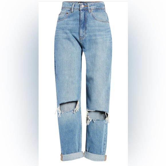 ASOS ripped high waist mom jeans - Picture 4 of 4